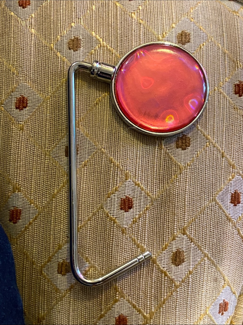 Beige and Silver Purse Hook Handbag Hanger - Unbranded